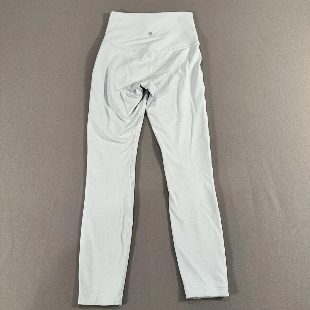 Lululemon Leggings Womens 4 Blue High Rise Ankle Yoga Athletic Stretch Workout